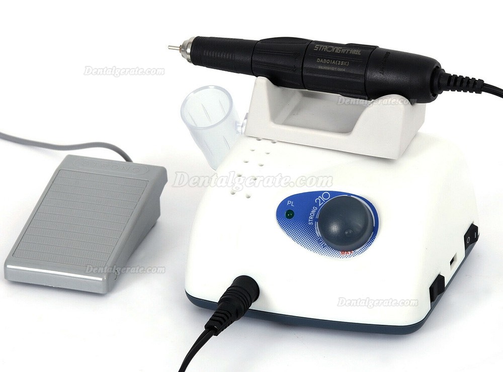 Strong STRONG210 Mikromotor Poliermaschine Zahnmedizin mit 35000 U/min 102L Handst&uuml;ck